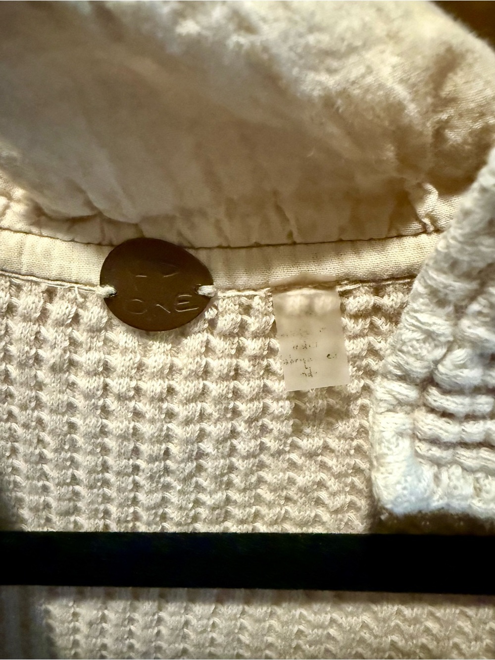 Free People Cream Textured Button-Front Jacket - Picture 3 of 3